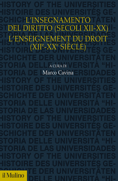 Cover L'insegnamento del diritto (secoli XII-XX)